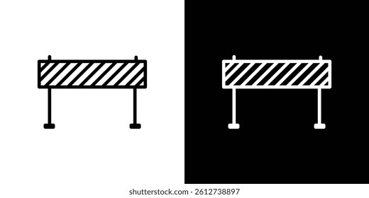 Barrier icon set. Black illustration isolated for graphic and web design