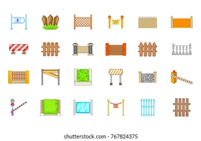 Barrier icon set. Cartoon set of barrier vector icons for your web design isolated on white background