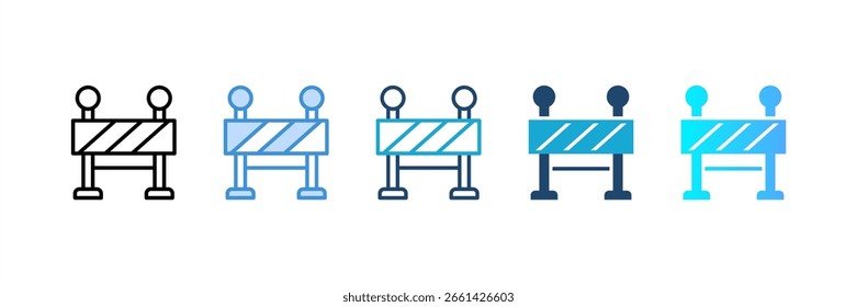 Barrier icon set multiple style collection
