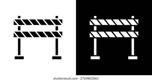 Barrier icon silhouette vector flat illustration design pack.