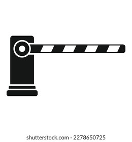 Barrier icon simple vector. Safety gate. Traffic stop