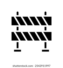 Symbol "Barriere". Einfaches Vektorzeichen.