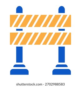 Icono de barrera Ilustración vectorial de diseño de color sólido
