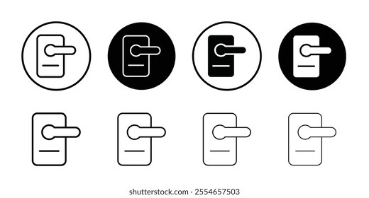 Barrier icon Thin line vector illustration set