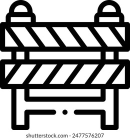 barrier icon. Thin Linear Style Design Isolated On White Background