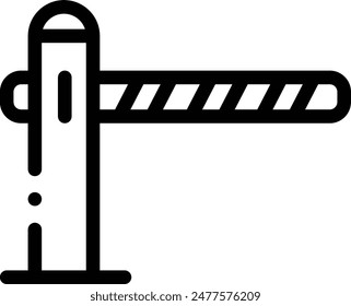 barrier icon. Thin Linear Style Design Isolated On White Background