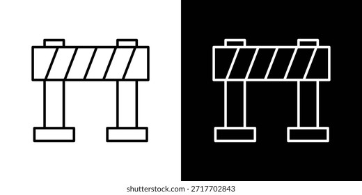 Barrier icon. Thin linear web icons