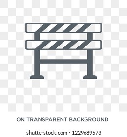 Barrier icon. Trendy flat vector Barrier icon on transparent background from Construction collection. 