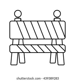Barrier icon. Under construction design. vector graphic