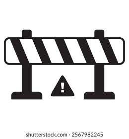 barrier icon vector design. fence vector