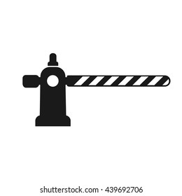 Barrier Symbol Vektor. Flache Vektorgrafik auf schwarz-weißem Hintergrund. EPS10