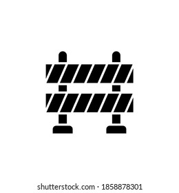 diseño de estilo de glifo vectorial de icono de barrera. aislado en fondo blanco