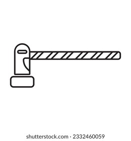 Vektorgrafik-Logo-Design mit Barrieresymbol