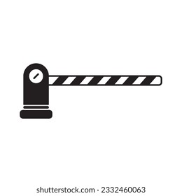 Vektorgrafik-Logo-Design mit Barrieresymbol