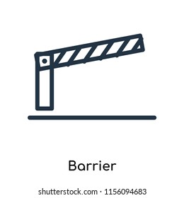 Barrier icon vector isolated on white background, Barrier transparent sign , thin symbols or lined elements in outline style