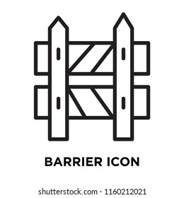 Barrier icon vector isolated on white background, Barrier transparent sign , linear symbol and stroke design elements in outline style