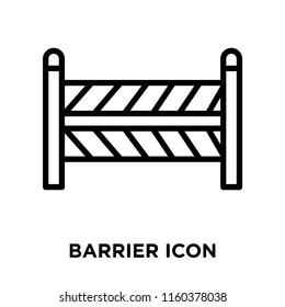 Barrier icon vector isolated on white background, Barrier transparent sign , linear symbol and stroke design elements in outline style