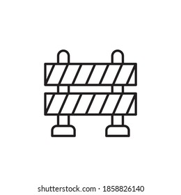 barrier icon vector line style design. isolated on white background