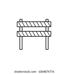 barrier icon vector logo template, under construction icon