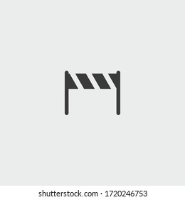 icono de barrera. vector de barrera sobre fondo gris