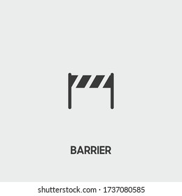 Barrier Icon. Barrier Vector On Gray Background