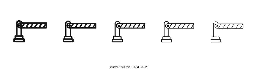 Barrier icon vector outline set illustration sign