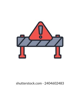 barrier icon. vector.Editable stroke.linear style sign for use web design,logo.Symbol illustration.