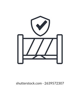barrier icon. vector.Editable stroke.linear style sign for use web design,logo.Symbol illustration.