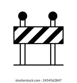 barrier icon with white background vector stock illustration
