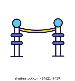 barrier icon with white background vector stock illustration
