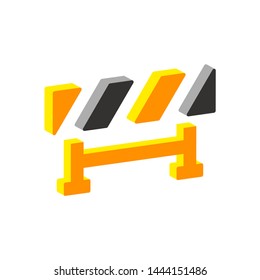 Barrier icon.Isometric and 3D view.