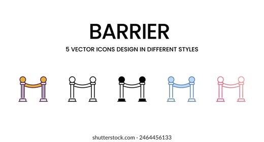 Barrier icons different style vector stock illustration