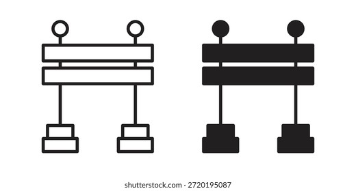Barrier icons. Pixel perfect. Vector outline icon. Flat logo concept.
