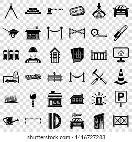 Barrier icons set. Simple style of 36 barrier vector icons for web for any design