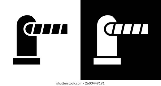 Barrier icons vectors set in solid style.