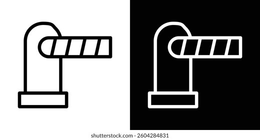 Barrier icons vectors set in stroke line style.