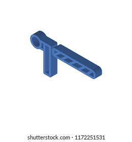 Barrier isometric left top view 3D icon