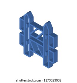 Barrier isometric left top view 3D icon