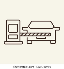 Barrier line icon. Car, parking, safety barrier. Public services concept. Vector illustration can be used for topics like service, technology, advertising