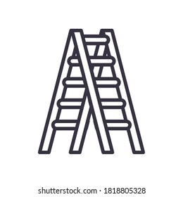 Barrier line style icon design of Construction working maintenance workshop repairing progress labor and industrial theme Vector illustration