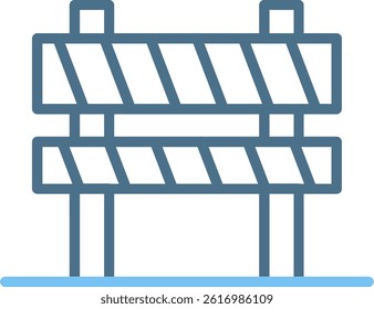 Barrier Line Two Colour Icon