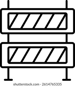 Barrier Line Vector Icon Design