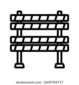 Barrier Line Vector Illustration On White Background.