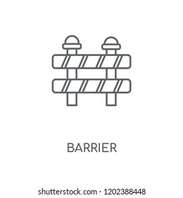 Barrier linear icon. Barrier concept stroke symbol design. Thin graphic elements vector illustration, outline pattern on a white background, eps 10.