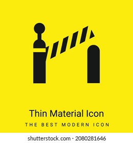Barrier minimal bright yellow material icon