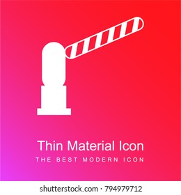 Barrier open red and pink gradient material white icon minimal design
