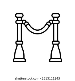 Barriere-Umrisssymbol, Vektorgrafik