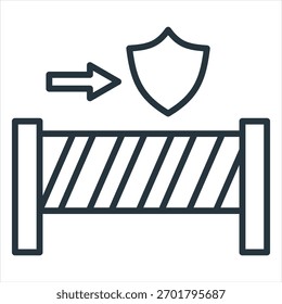 Barrier Outline Icon Vector Illustration