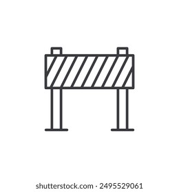 Barrier outlined icon isolated on white background