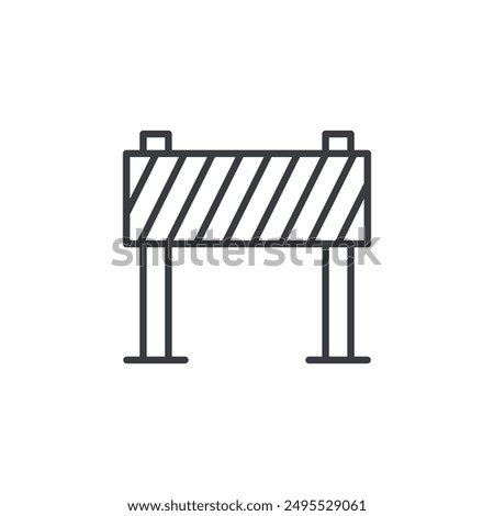 Barrier outlined icon isolated on white background